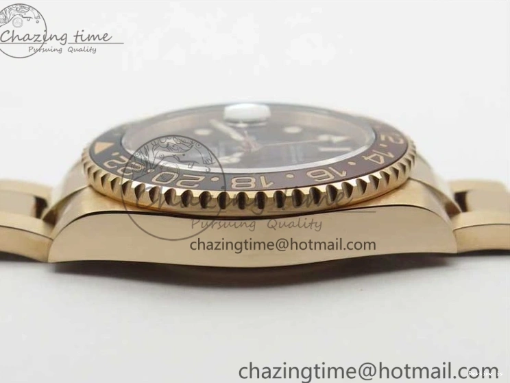 1223 Comfortable GMT Master II 126715 CHNR Black Brown Ceramic 316L Steel GMF 1:1 Best Edition Black Dial on RG Bracelet A 2961